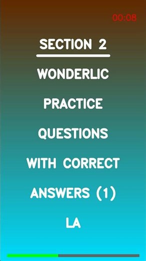 Wonderlic Practice Questions with Correct Answers 1 La Latest