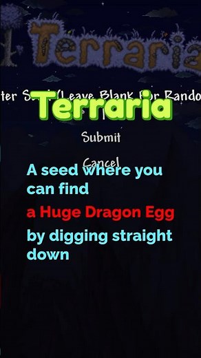 Terraria: A seed to quickly get a Huge Dragon Egg