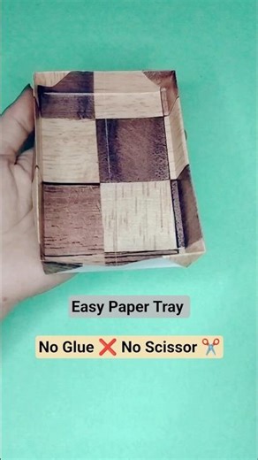 Easy Paper Craft - Origami Tray #origami #crafts #shortsvideo