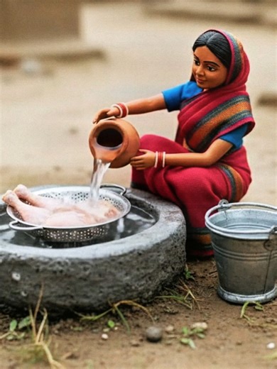 Miniature Chicken Cooking Story in Tiny Kitchen