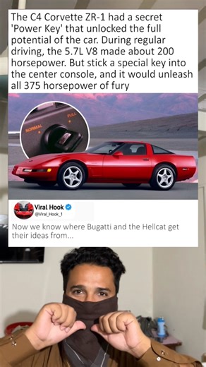 the C4 Corvette ZR-1 had a secret "Power Key' that unlocked the full potential of the car