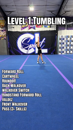 Level 1 Tumbling Skills for Cheer Tryouts