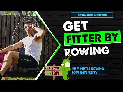 40 minute LOW INTENSITY rowing workout: Zone 2 HR - Get Fit 23