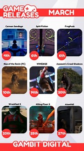 Games Releasing This March! Which are you playing? | Gambit Magazine | Facebook
