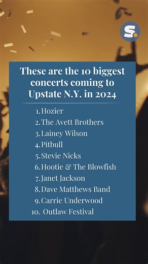 Lainey Wilson. Pitbull. Hozier. Dave Matthew Band. Those are just four of the biggest concerts coming to Upstate New York during the summer of 2024. 🤘 Tap here to read our massive list of shows coming our way this summer: https://l.syracuse.com/2mmo0j #laineywilson #DMB2024 #DMB #davematthewsband #pitbull #hozier #avettbrothers #stevienicks #hootieandtheblowfish #JanetJackson #carrieunderwood #outlawfestival #summer2024 #upstateny | syracuse.com