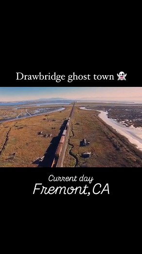 Fremont, California on Instagram: "Drawbridge (formerly Saline City) is a ghost town with an abandoned railroad station located at the southern end of the San Francisco Bay, next to Station Island, now a part of the city of Fremont, California, United States. It is located on the Union Pacific Railroad 6 miles (10 km) south of downtown Fremont, at an elevation of 7 feet (2 m). Formerly used as a hunting village, it has been a ghost town since 1979 and is slowly sinking into the marshlands. It is