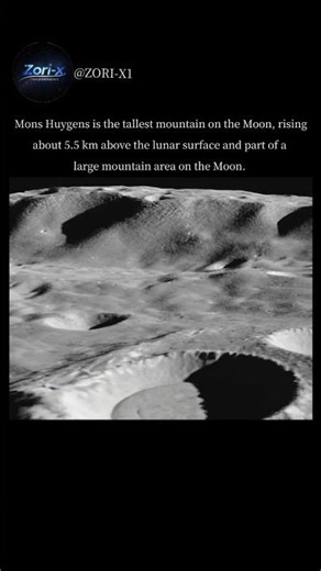 The Tallest Mountain on the Moon That Rises Over 5 km High🌑⛰️ #shorts #moon