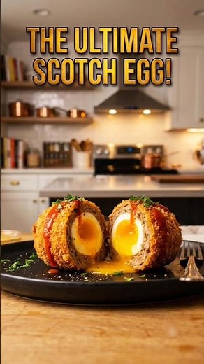 The Ultimate Crispy Soft-Boiled Scotch Egg! 🤯🥚 (Runny Yolk Hack)