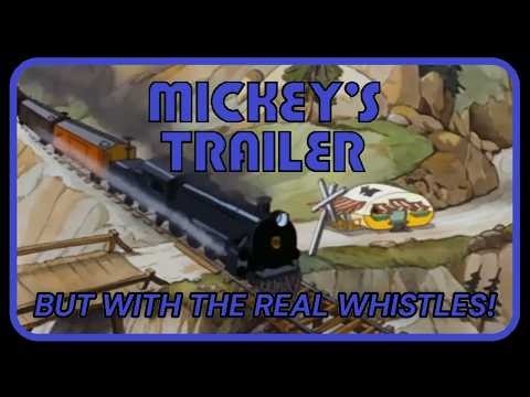 "Mickey's Trailer" (1938) But are the real whistles! (REMASTERED)