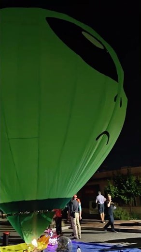Alien Hot Air Balloon, Albuquerque Balloon Fiesta #balloonfiesta #visitabq #hotairballoon