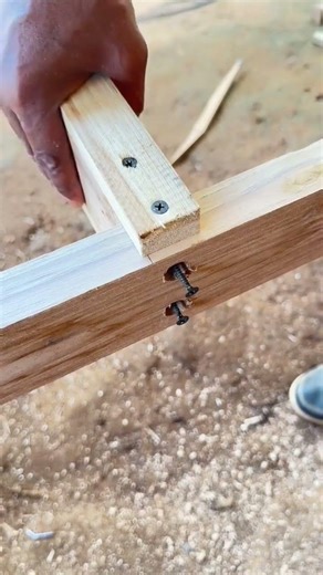 The Secret to Strong Wood Joints 🛠️#woodworking #construction #diy