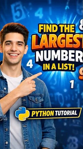 Find the Largest Number in a List Using Python | Beginner Friendly #coding #codeflow #python