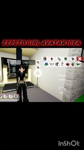 Zepeto Girl Black & Red Avatar Idea #roblox#shorts#brookhaven