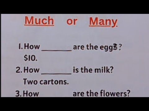 English Grammar Exercise - HOW MUCH | HOW MANY | English Rules