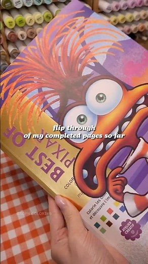 finished pages flip through Disney Best of Pixar color by numbers 📖✨ #coloriagemysteredisney