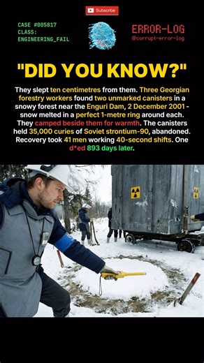 CASE 5817 - The Georgian Forest (2001) Strontium canisters used as a campfire #shorts #soviet