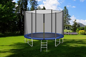 Watch trampoline installation video on Amazon Live