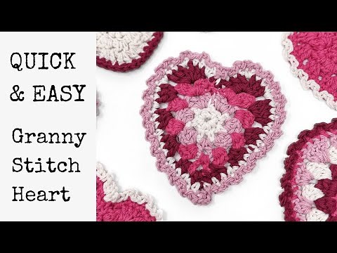 Crochet a Granny Heart - Easy Step-by-Step Tutorial ❤️