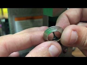 Making The 1st Fold On 22 Coin Rings With Doming Block, Ball Bearing and Arbor Press