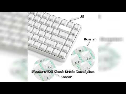 XVX Jelly Round Side Keycaps Ice Crystal Translucent White OEM Profile Russian/Korean Key cap for Ch
