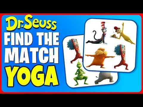 ⚡️ Find the Match Yoga ⚡️ Dr. Seuss Brain Break for Kids ⚡️ Inspired by Cosmic Kids Yoga