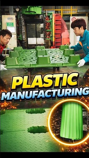 How It's Made: Heavy Duty Plastic Pallet Manufacturing Process#shorts
