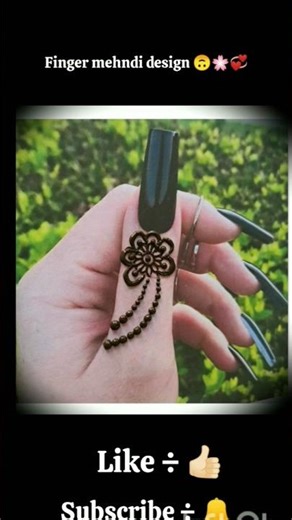 finger mehndi design 💞🌸#hennadesign