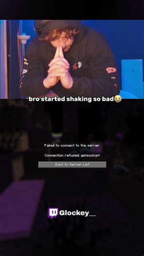 bro started shaking so bad #minecraft #crowdcontrol #twitch #twitchstream #funny #glockey