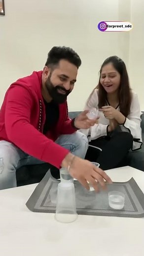 Watch till end 😂 Funny Husband Wife #shorts Challenge | Harpreet SDC