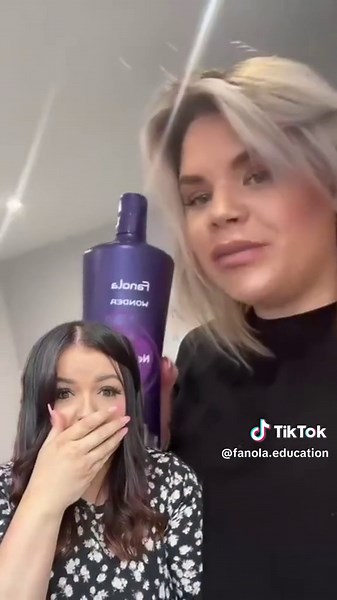 Fanola Wonder No Yellow Extra Care Shampoo. Thanks @Hannah Kelly Hair for the review! If youre looking for an extra moisturising version of the fanola no yellow purple shampoo that is gentler on your hair then this is the one for you. @fanola.official #fanola #fanolanoyellowshampoo #fanolanoyellow #fanolablondeshampoo #fanolablonde #purpleshampoo #purpleshampooreview #purpleshampootrend #hairdresser #hairdresserreacts