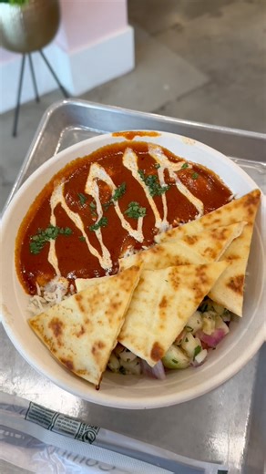 Indigo Indian Street Kitchen UNITY Park @ The Commons Greenville, South Carolina Food Review - Indian Food - Butter Chicken Sidney had been craving Indian food and we stumbled on this after our bike ride at UNITY Park. A bit expensive but expected being it’s at The Commons. Super tasty though! She ordered butter chicken which came with naan, rice, and a little salad all in that bowl. #indianfood #greenvillesc #foodhall #butterchicken #foodreview | AJ Slambino