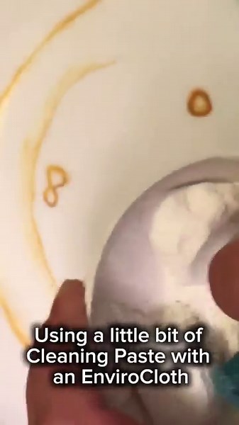 Easily remove RUST on dishes with Norwex Cleaning Paste & EnviroCloth