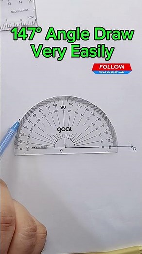 350° Degree Angle Draw Using Protractor