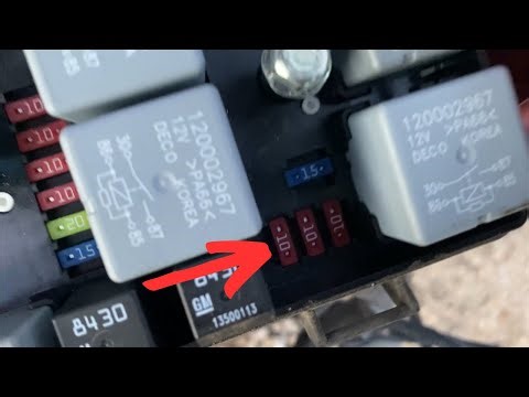 Fog Lights Fuse 10A Location Chevrolet Sonic 2012-2020