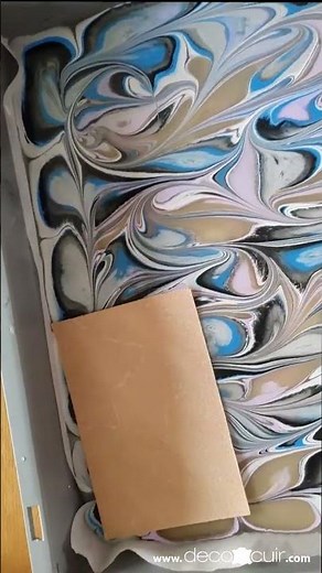 Marbling Leather - Peinture marbling sur du cuir tannage végétal naturel 🌈