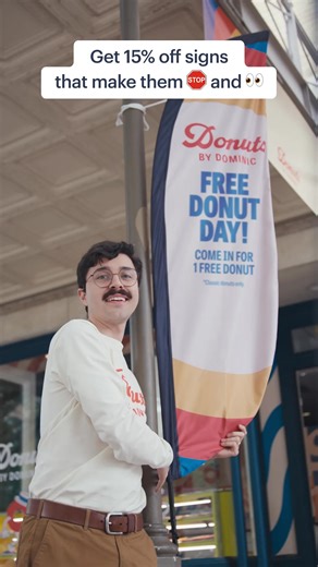 Get 15% off custom signage that gets your brand seen in any busy crowd. Code: SIGNS15. | VistaPrint