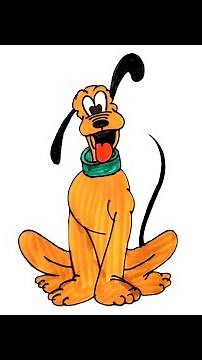 How to Draw Pluto Dog | Disney Character Pluto Drawing | Draw Dots