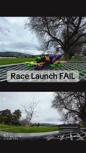 Failed race launch on FPV Drone. 🫢🤦 #dronebeginner #fpvdrones #fpvracing #dronepilot #CapCut