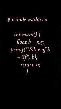 # “float Data Type in C | Example 🔥” # #coding #c