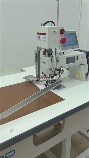 Collar and cuff topstitching machine testing before shipping to Ethiopia,RAMBO RM-7300TP