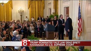 1.9K views · 16 reactions | President Donald Trump announced Brett Kavanaugh as his choice to replace retiring Supreme Court Justice Anthony Kennedy. That and more top stories from News 8. | WTNH News 8 | Facebook