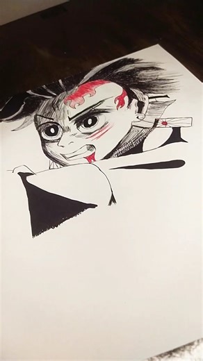 Tanjiro drawing 🥶 #shorts #viral #edit