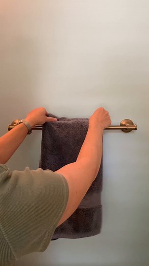Add hanging space in your bathroom with a towel bar. This easy project can improve the functionality and look of your bathroom. Learn more: https://thd.co/3WxVA74 | The Home Depot