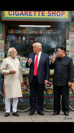 मोदी, ट्रम्प, किम जोंग उन सिगरेट 😯 #ytshorts #aishorts