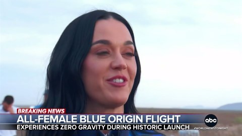 All-female Blue Origin crew blasts into space, including pop star Katy Perry