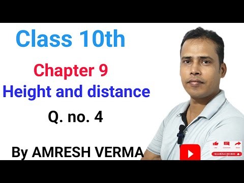 4. The angle of elevation of the top of a tower from a point on the ground, which is 30 m away from.