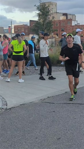 Today's theme; overdressed These cooler days can be a challenge when deciding what to wear. Our tip: when you over/ under-dress, use that info for the next run by taking a picture of what you wore today, making a note of the temp/ conditions and trusting that number next time. If long sleeves and tights were too warm for 55°, change your top or bottom choice if your next run is between 50-60°. Also, Benji made it out for his first RUNdetroit run today! We love seeing the stroller gang represent!