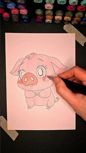 🐷 How to Draw a Cute Pig - Easy Coloring Tutorial | Masterful Imprint