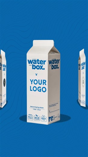 Waterbox on Instagram: "Your brand. Our box. Serve style, sustainability, and a splash of brand love with 100% natural spring water in paper-based cartons. Stand out on every table. Go green instead of plastic or glass. Fully customizable. Collaborate with waterbox. Dm now! #MorethanWater #waterbox #ManifestTheChange #Recycle #Reuse #Refilliable"