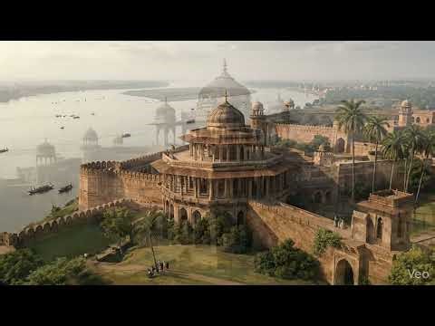Cinematic Bird’s Eye View of Royal Mughal Architecture